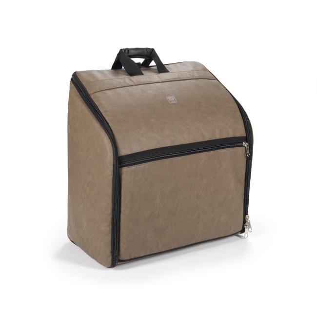 Borsa-Zaino imbottita, mod. 2000S per fisarmonica in eco-pelle, col. Marrone - Brown