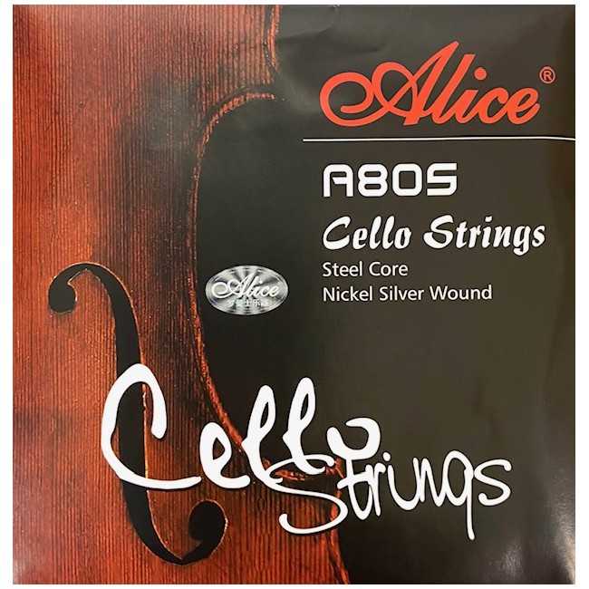 Alice Set  Corde Violoncello  a80s  Steel Core Nickel Silver Wound