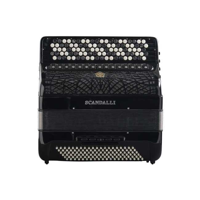 Scandalli mod. BJC 442  ( 5 row of buttons), 61/120/ 4°- 4°, col. Black - Nero